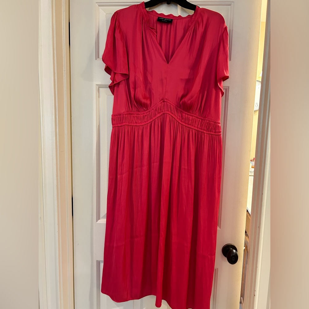 🩷Bright pink and shimmery Lane Bryant dress!  Super shimmery and soft! 🩷
